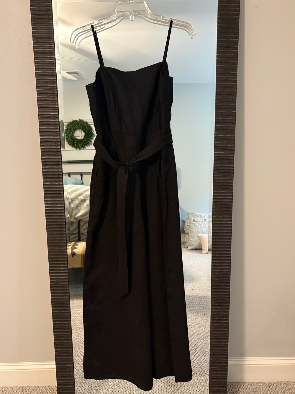 EUC J. Crew Linen Jumpsuit with Waist Tie, sz 10